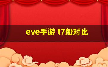 eve手游 t7船对比